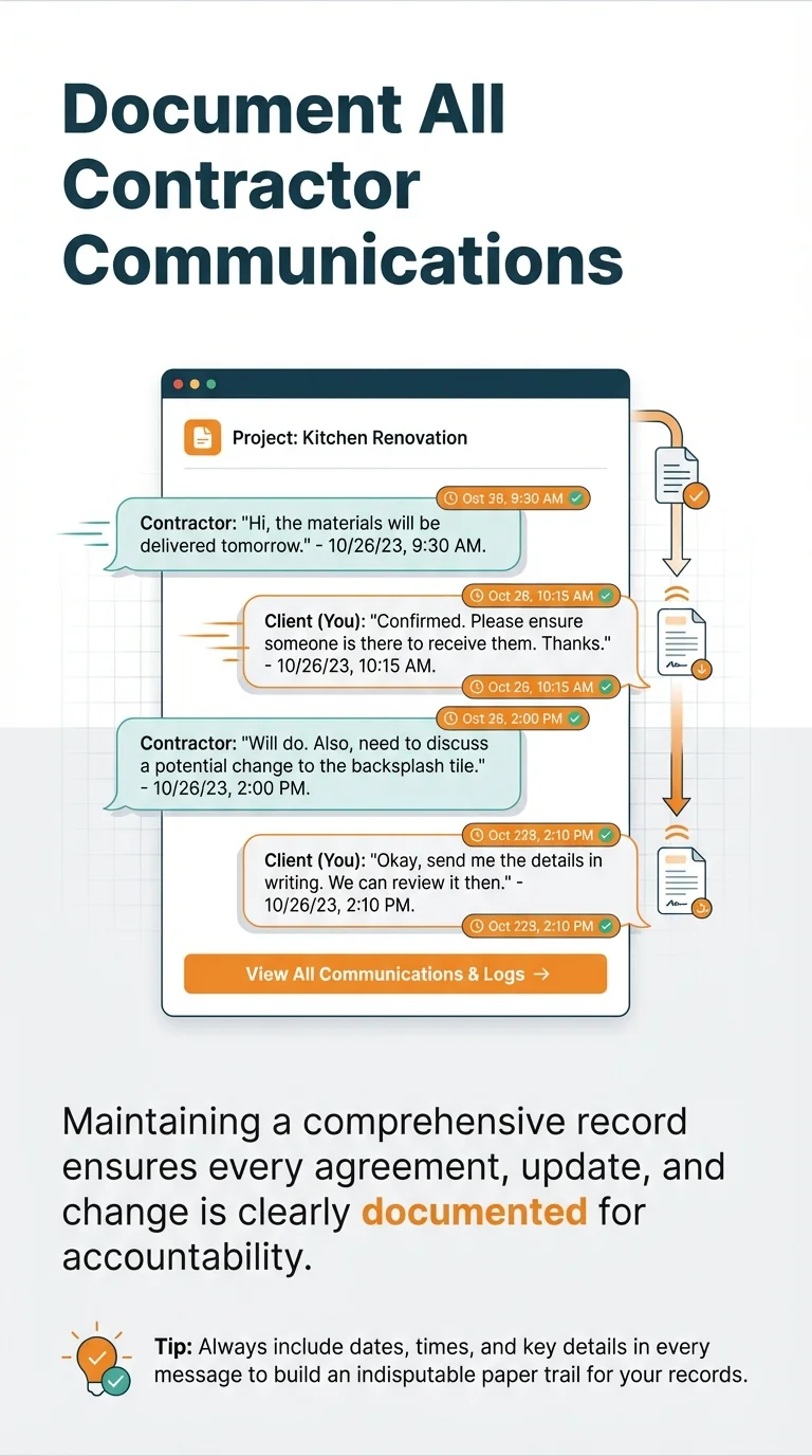 Document All Contractor Communications
