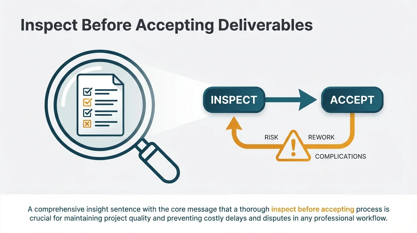 Inspect Before Accepting Deliverables